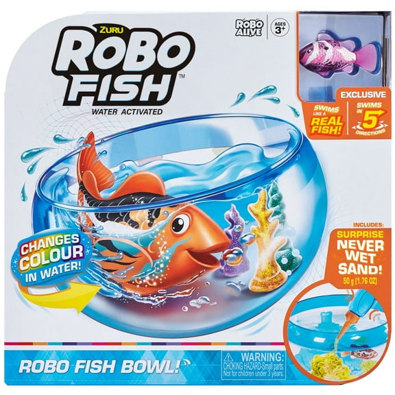Robo Alive Robo Fish Swim'n Fish Bowl Playset (Purple)