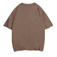 thumbnail image 5 of LRGSHF Oversized Tshirts for Men Crew Neck Solid Color Short Sleeve Loose Fit Tops Drop Shoulder Lightweight Breathable Tees Summer Soft Vacation Wears, 5 of 5