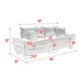 thumbnail image 6 of Love Seat Couches, Upholstered Sofa Sleeper Couch with Throw Pillows, Loveseat Sofa for Living Room, Apartment, Office,Apartmen, Blue, 6 of 9