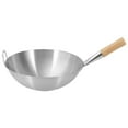 thumbnail image 4 of KALLORY Heavy Duty Stainless Steel Frying Wok for Stove Top Cooking, and Wear Resistant Cookware, 4 of 8