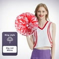 thumbnail image 2 of 2Pcs Plastic Cheerleading Pom Poms with Ring Handle  Premium Cheerleader Pompoms Kit  Cheering Hand Flowers for Sports Game Dance Fancy Dress Night Party, 2 of 8