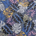 thumbnail image 1 of oneOone Polyester Spandex Teal Blue Fabric Tropical Leaf Sewing Material Print Fabric By The Yard 56 Inch Wide, 1 of 4