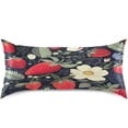 thumbnail image 3 of GZHJMY Satin Pillowcase for Hair and Skin, Strawberry Flower Cooling Pillow Case with Envelope Closure Soft Breathable Silk Satin Pillow Cover for Sleeping Standard Size 26x20 in Home Decor, 3 of 7