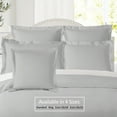 thumbnail image 4 of (2 pack) Nestl Pillow Sham Set of 2, Premium 1800 Series Double Brushed Bed Pillow Cases, Silver Gray, Euro 26" X 26", 4 of 6