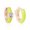 Neon Green Enamel Huggies with White Zircon, variant on Luxury Gorgeous Earrings Enamel Huggies White Zircon Womens