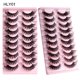 thumbnail image 1 of Xiao Hua 10 pares de pestañas postizas de visón sintético, suaves y esponjosas, aspecto natural, volumen 8D, HLY01, 1 of 3