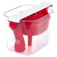 thumbnail image 1 of Set de vasos medidores Rise by Dash, 1 vaso, plástico, transparente/rojo, 1 of 1