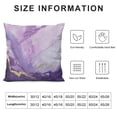 thumbnail image 5 of YINGXI  Purple Gold Marble Throw Pillow Covers Modern Abstract Marble Texture Decorative Pillow Cases Lilac Cushion Covers for Couch Sofa Bed Home Decor 24x24in, 5 of 5