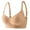 Khaki_BW49, variant on Padded Bralette Bras for Women Pack No Underwire Adjustable Straps Low Back Bra Sleep Bras Lounge Bras Red 36