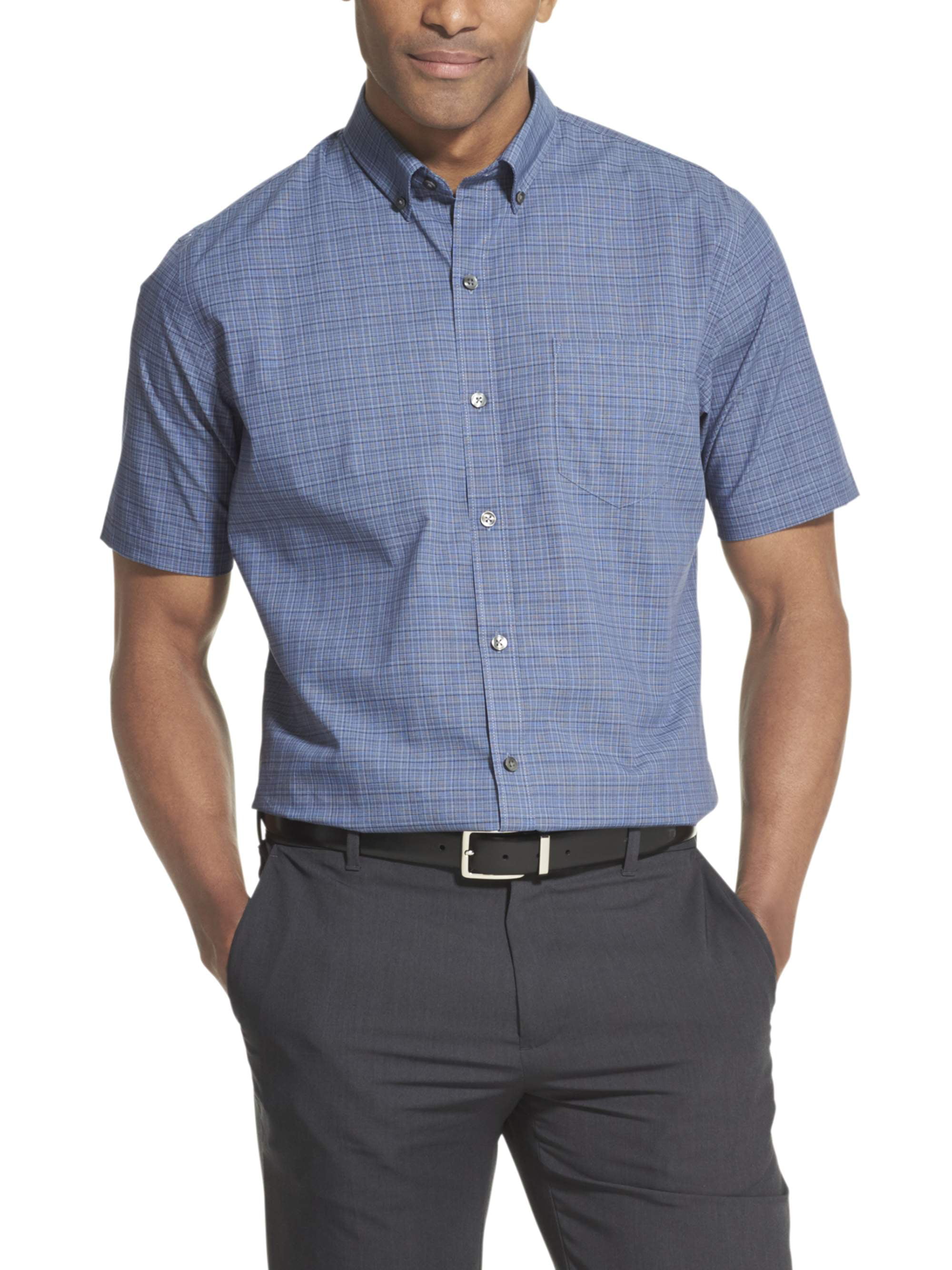 Van Heusen Men's Big and Tall Flex Non Iron Short Sleeve Shirt - Walmart.com