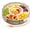 10.5" L-1pcs (White), variant on Portable Spinning Rounded Veggie Tray for Kitchen, Party, Trave and Picnic, Stackable Snackle Box Container for Fruits Candy Organizer, Divided Serving Tray with Lid and Handle