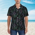 thumbnail image 4 of Haiem Lavender Flowers Printed Hawaiian Shirt for Men - Men’s Casual Beach Summer Shirts - Stretch Fabric with Modern Fit-3X-Large, 4 of 9