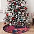 thumbnail image 5 of Lsque Romantic Heart Guitar Print Christmas Tree Skirt, Tree Skirt with Ties or Velcro, Perfect for Holiday Decorations, Halloween, and New Year-30", 5 of 7
