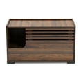 thumbnail image 5 of Baxton Studio Claire Modern and Contemporary Walnut Brown Finished Cat Litter Box Cover House, 5 of 9
