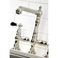 thumbnail image 4 of Kingston Brass KS7276PKLBS Duchess Bridge Kitchen Faucet with Brass Side Sprayer, Polished Nickel, 4 of 7