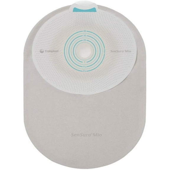 Coloplast Filtered Ostomy Pouch Flat, Trim to Fit Opaque, Clear 5/8 to 1-3/4"