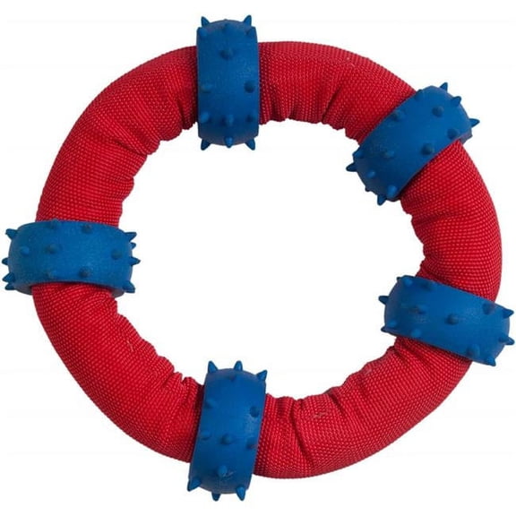 Chomper WB11458 Gladiator Tuff Nylon Tug with Spike Rings Toy for Dogs