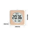 thumbnail image 3 of Dtchengua Solid Wood Digital Alarm Clocks for Bedrooms Battery Operated,Multifunctional Temperature Display LCD Gentle Backlight Electronic Clock Hand-crafted Clock, 3 of 8