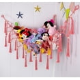 thumbnail image 5 of Plush Animal Net Or Hammock Lace Toy Hammock Plush Toy Storage Hammock Corner Hanging Net - Pink, 5 of 5