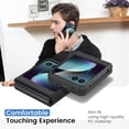 thumbnail image 7 of Motorola Razr Plus Case, Motorola Razr+ 2023 Full Body Cover with [Built-in Camera Screen Protector] Hard PC Bumper Protective Shockproof Scratch Resistant Slim Fit Case - Black, 7 of 7