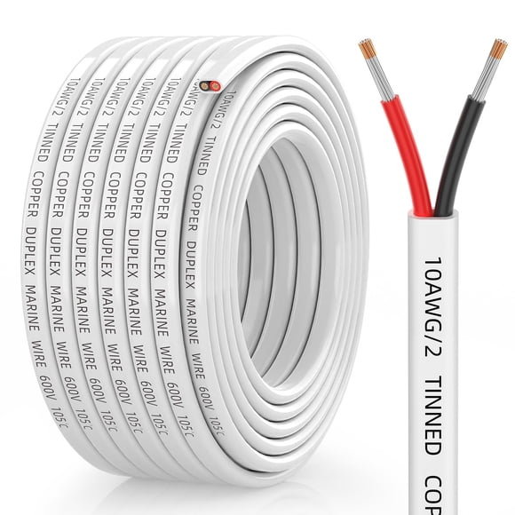 Cable Marine Wire CONEPY dúplex 10/2, calibre 10, apto para uso marino, 9 m