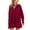 Red, variant on Fall Dresses for Women Casual V Neck Long Sleeves Flowy Mini Tunic Dress,Dresses for Women Black 10(XL)
