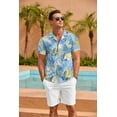 thumbnail image 4 of COOFANDY Men Casual Button Down Shirt Short Sleeve Summer Shirt Camp Collar Shirts, 4 of 6