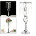thumbnail image 4 of candelieres de cristal, floreros de cristal, jarrones, candeliere de lámpara de para boda, Navidad, comedor, , centro de decorativo Plata Colco Candelero de cristal, 4 of 8