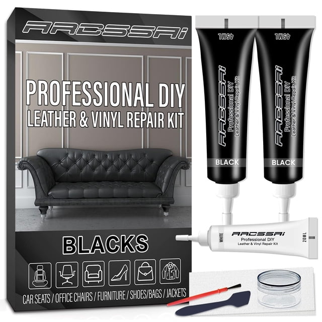 Kit de reparación de cuero ARCSSAI para muebles, interiores de automóviles, etc.