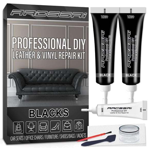 Kit de reparación de cuero ARCSSAI para muebles, interiores de automóviles, etc.