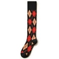 thumbnail image 4 of Women Autumn Ribbed Knee High Socks Japanese Preppy Style Vintage Colorful Argyle Diamond Plaid Pattern Thick Warm High Tube Stockings, 4 of 20