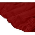 thumbnail image 3 of The Great American Store- Wrap Around Elastic Bed Skirt, Easy On & Off Dust Ruffle Bed Skirts 13 Inch Tailored Drop (Solid Burgundy, Short Queen) - 550 TC 100% Cotton - Easy Fit, Fade Resitant, 3 of 4