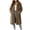 Brown, variant on Women’s Reversible Fuzzy Fleece Hooded Long Coat, Button‑Front Double‑Sided Plush Jacket, Loose Warm Winter Outerwear with Pockets