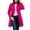 Hot Pink, variant on Women's Long Coat Winter Double Breasted Collared Jackets Heavyweight Long Sleeve Solid Color Trendy Outfits Light Blue XL