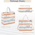 thumbnail image 6 of FORMRS Womens Corduroy Tote Bag Crossbody Shoulder Handbag with Pocket, Orange Nautical Pattern, 6 of 7