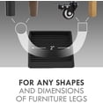 thumbnail image 2 of 2X2 Rubber Caster Cups, Non Slip Furniture Pads, Anti-Slip Furniture Gripper, Anti Skid Furnitures Feet, Anti Slide Floor Protector for Bed Couch Table Chair Stoppers - 4 Pack, Black, 2 of 5