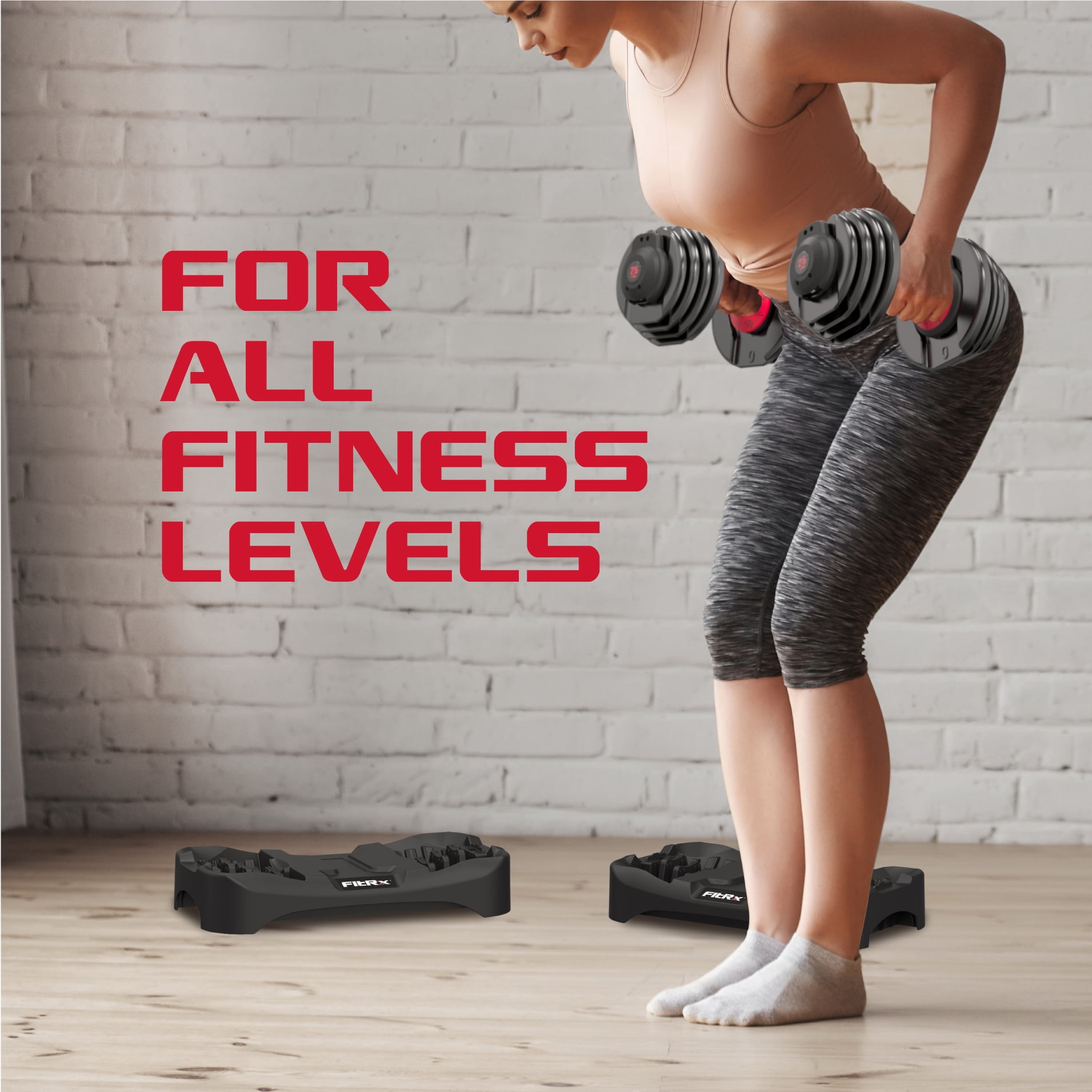 FitRx SmartBell 2-Pack, Two 25lbs. Quick-Select 9 in 1 FitRx SmartBell 2-Pack, Two 25lbs. Quick-Select 9 in 1