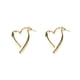thumbnail image 2 of Heart Shaped Dangle Earrings for Women | Gold & Silver Electroplated Metal | Two-Way Wear | Classic Fashion Jewelry | Long-Lasting Color | 1.18 x 0.78 Inch | 1 Pair, 2 of 7