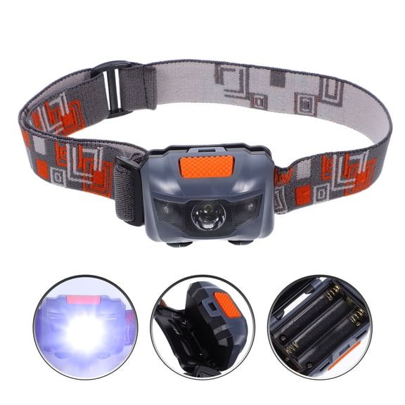 Toddmomy 1Pack Waterproof Led Headlamp for Camping Hiking with Adjustable Brightness Red White Light ABS Material