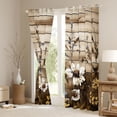 thumbnail image 3 of Feelyou Watercolor Flower Teen Blackout Curtains Set of 2 (52x84 Each), Jungle Floral Plant Window Curtains, Rustic Farmhouse Cabin Curtains and Drapes, Blackout Curtains Bedroom Decor, 3 of 6