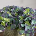 thumbnail image 5 of Nearly Natural Hydrangea Artificial Floral Arrangement with Punched Vase - 11" - Blue and Yellow, 5 of 5