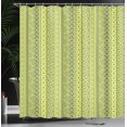 thumbnail image 3 of Ambesonne African Shower Curtain, Folkloric Pattern Ornaments, 69"Wx84"L, Pale Avocado, 3 of 4