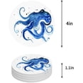 thumbnail image 1 of FMSHPON Octopus Set of 4 Round Coaster for Drinks, Absorbent Ceramic Stone Coasters Cup Mat with Cork Base for Home Kitchen Room Coffee Table Bar Decor, 1 of 6