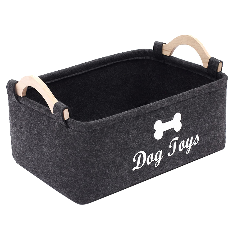 Pet Toy Box Storage organizer with Double FlipTop Lid Collapsible