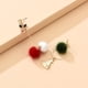 thumbnail image 5 of HomeKingdee Christmas Tree Alloy Earrings - Red Festive Earrings for Women Girls Christmas Holiday Party Accessories, 5 of 6