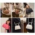 thumbnail image 2 of Women Bag Solid Color Shoulder Bag Korean Styles Handbag PU Leather Crossbody Bag Top Handle Bag for Daily Travel, 2 of 2