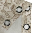 thumbnail image 4 of Ambesonne Beige Grommet Curtain, Exotic Marine Animals, 50" x 120", Beige, 4 of 6
