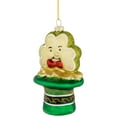 thumbnail image 4 of 4.75" Shamrock and Leprechaun Hat Glass Christmas Ornament, 4 of 6