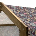 thumbnail image 4 of Flower Pet House, Doodle Style Colorful Floral Design with Dark Toned Background with Scattered Dots, Outdoor & Indoor Portable Dog Kennel with Pillow and Cover, 5 Sizes, Multicolor, by Ambesonne, 4 of 4