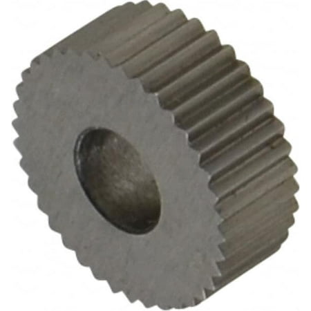 

Made in USA 1/2 Diam 90° Tooth Angle 25 TPI Standard (Shape) Form Type HSS Straight Knurl Wheel 3/16 Face Width 3/16 Hole Circular Pitch Bright Finish Series EP